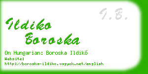 ildiko boroska business card