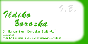 ildiko boroska business card